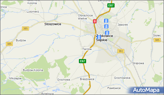 mapa Tarnów gmina Ząbkowice Śląskie, Tarnów gmina Ząbkowice Śląskie na mapie Targeo