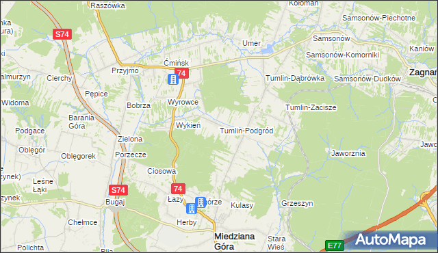 mapa Tumlin-Podgród, Tumlin-Podgród na mapie Targeo