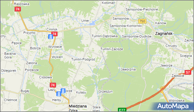 mapa Tumlin-Węgle, Tumlin-Węgle na mapie Targeo