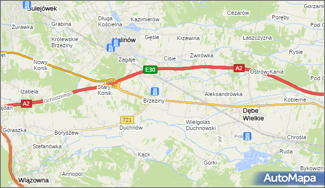 mapa Wielgolas Brzeziński, Wielgolas Brzeziński na mapie Targeo