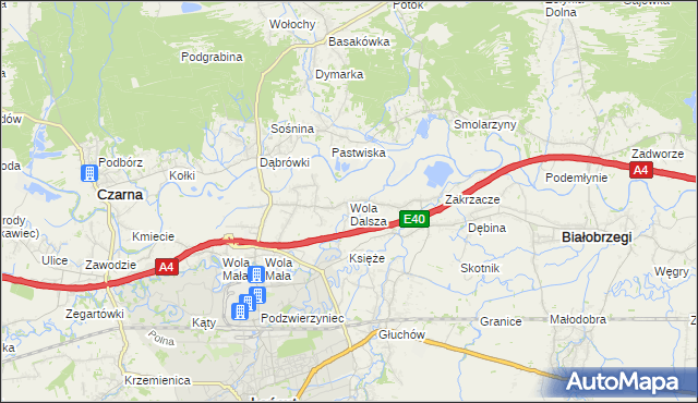 mapa Wola Dalsza, Wola Dalsza na mapie Targeo