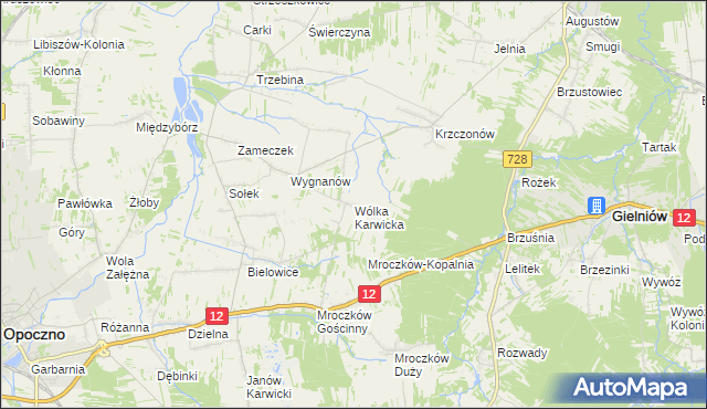 mapa Wólka Karwicka, Wólka Karwicka na mapie Targeo