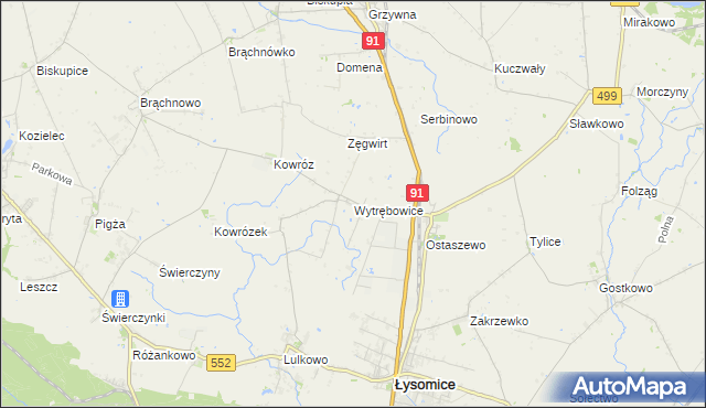 mapa Wytrębowice, Wytrębowice na mapie Targeo