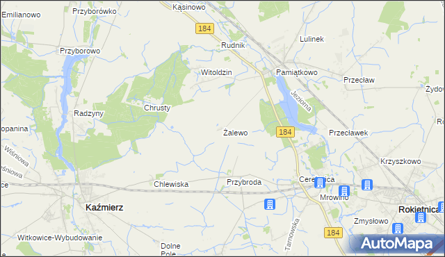 mapa Żalewo, Żalewo na mapie Targeo