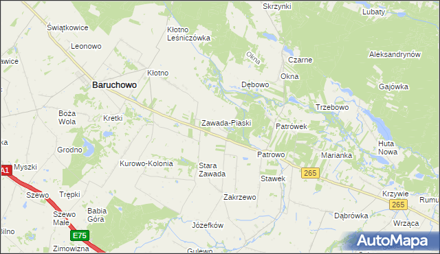 mapa Załuszkowo, Załuszkowo na mapie Targeo