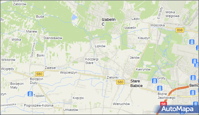 mapa Zielonki-Wieś, Zielonki-Wieś na mapie Targeo