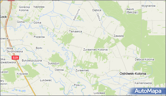 mapa Żurawiniec-Kolonia, Żurawiniec-Kolonia na mapie Targeo
