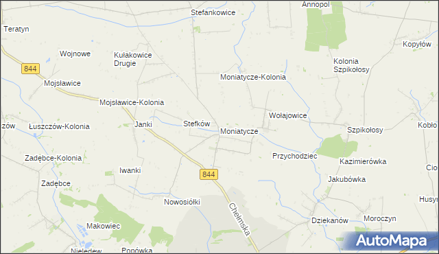 mapa Moniatycze, Moniatycze na mapie Targeo