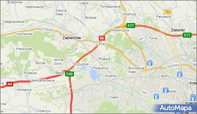 mapa Rząska, Rząska na mapie Targeo