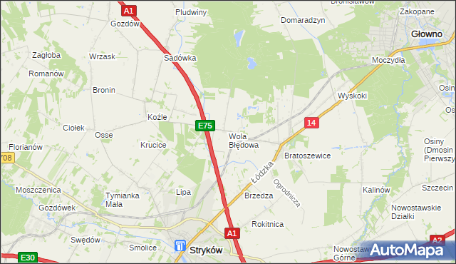 mapa Wola Błędowa, Wola Błędowa na mapie Targeo