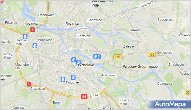 mapa Plac Grunwaldzki, Plac Grunwaldzki na mapie Targeo