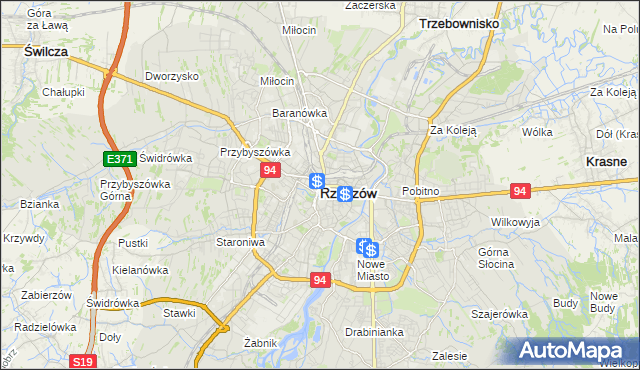 mapa Rzeszów, Rzeszów na mapie Targeo