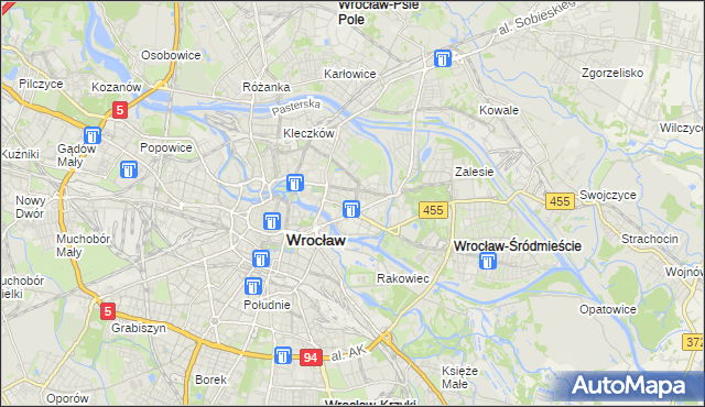 mapa Plac Grunwaldzki, Plac Grunwaldzki na mapie Targeo