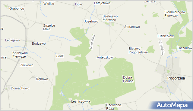 mapa Anteczków, Anteczków na mapie Targeo