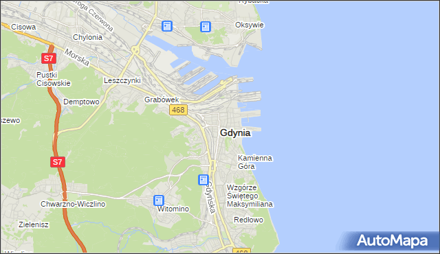mapa Gdyni, Gdynia na mapie Targeo