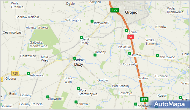 mapa Anielin gmina Belsk Duży, Anielin gmina Belsk Duży na mapie Targeo