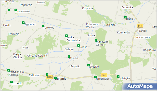 mapa Aurelin, Aurelin na mapie Targeo