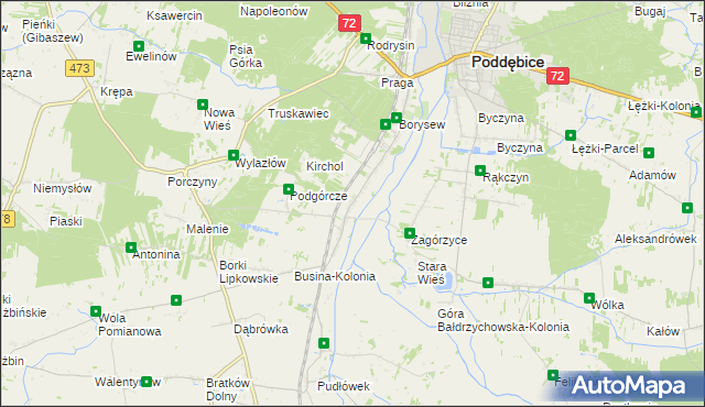 mapa Bałdrzychów, Bałdrzychów na mapie Targeo