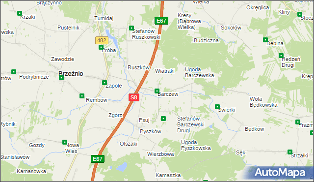 mapa Barczew, Barczew na mapie Targeo