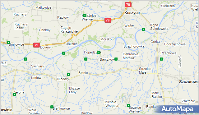 mapa Barczków, Barczków na mapie Targeo