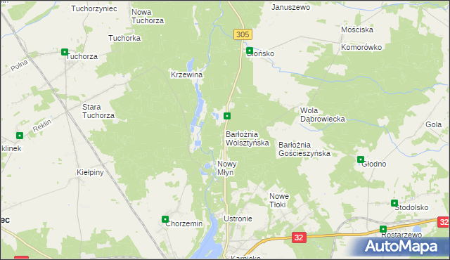 mapa Barłożnia Wolsztyńska, Barłożnia Wolsztyńska na mapie Targeo