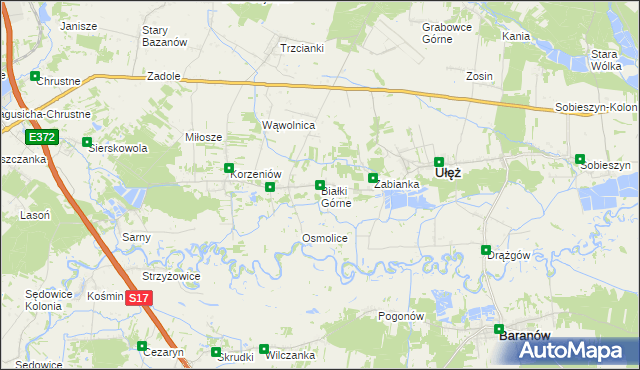 mapa Białki Górne, Białki Górne na mapie Targeo