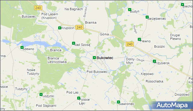 mapa Bukowiec powiat świecki, Bukowiec powiat świecki na mapie Targeo