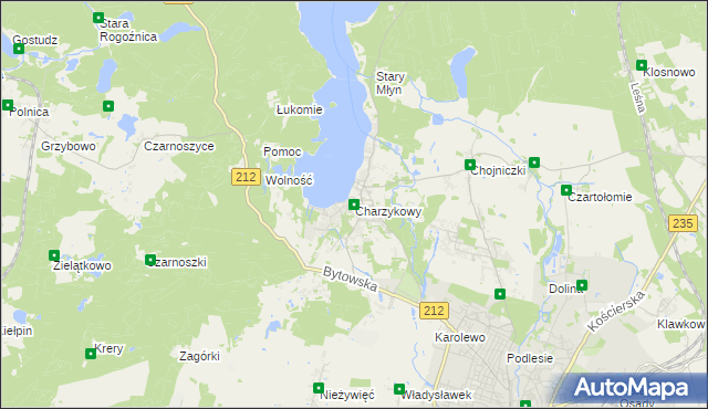 mapa Charzykowy, Charzykowy na mapie Targeo