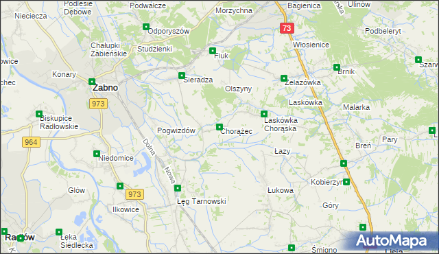 mapa Chorążec, Chorążec na mapie Targeo