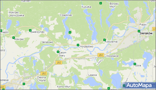 mapa Chorzępowo, Chorzępowo na mapie Targeo