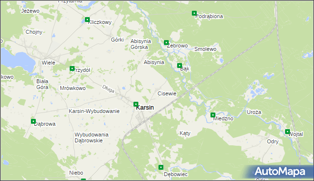mapa Cisewie, Cisewie na mapie Targeo