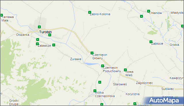 mapa Czernięcin Główny, Czernięcin Główny na mapie Targeo