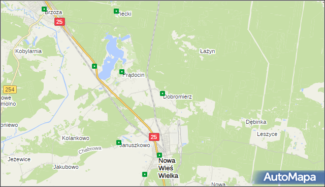 mapa Dobromierz gmina Nowa Wieś Wielka, Dobromierz gmina Nowa Wieś Wielka na mapie Targeo