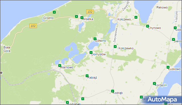 mapa Domysłów, Domysłów na mapie Targeo