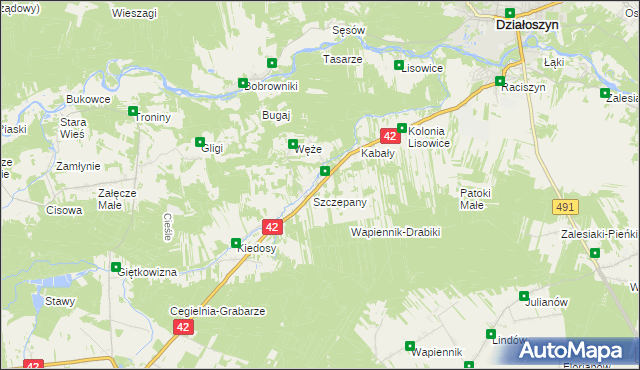 mapa Draby, Draby na mapie Targeo