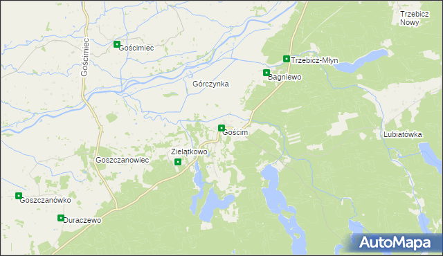 mapa Gościm, Gościm na mapie Targeo