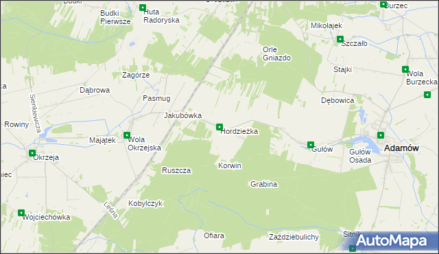 mapa Hordzieżka, Hordzieżka na mapie Targeo