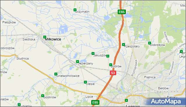 mapa Jakuszów, Jakuszów na mapie Targeo
