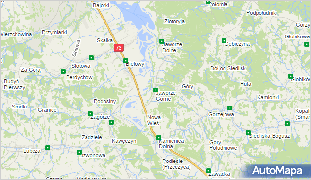 mapa Jaworze Górne, Jaworze Górne na mapie Targeo