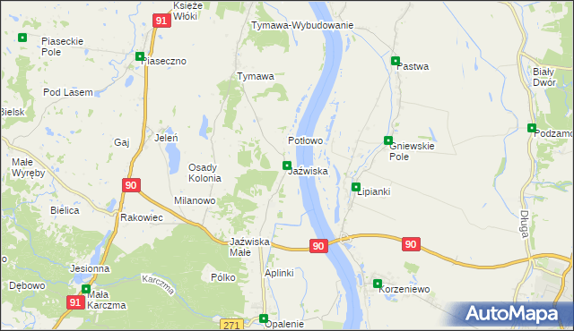 mapa Jaźwiska, Jaźwiska na mapie Targeo
