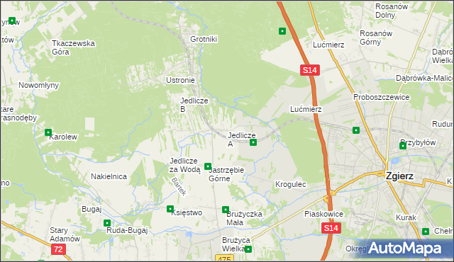 mapa Jedlicze A, Jedlicze A na mapie Targeo
