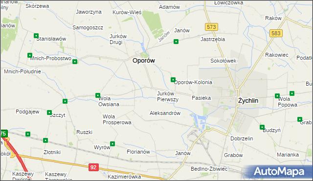 mapa Jurków Pierwszy, Jurków Pierwszy na mapie Targeo