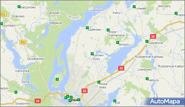 mapa Kamień Duży gmina Iława, Kamień Duży gmina Iława na mapie Targeo