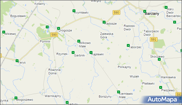 mapa Kąpławki, Kąpławki na mapie Targeo