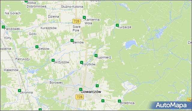 mapa Kupimierz, Kupimierz na mapie Targeo