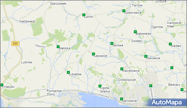 mapa Lasowice gmina Otmuchów, Lasowice gmina Otmuchów na mapie Targeo