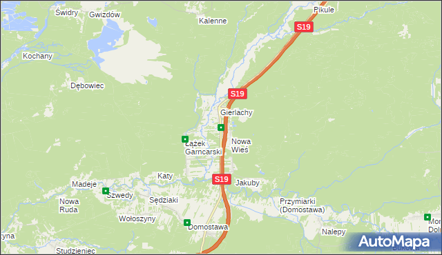 mapa Łążek Ordynacki, Łążek Ordynacki na mapie Targeo