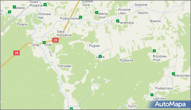 mapa Lipina gmina Sokółka, Lipina gmina Sokółka na mapie Targeo
