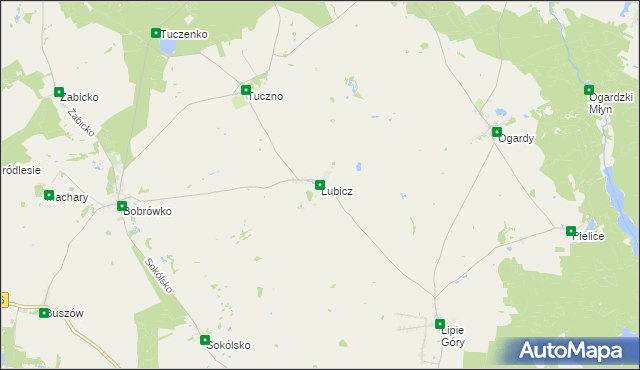 mapa Lubicz gmina Strzelce Krajeńskie, Lubicz gmina Strzelce Krajeńskie na mapie Targeo