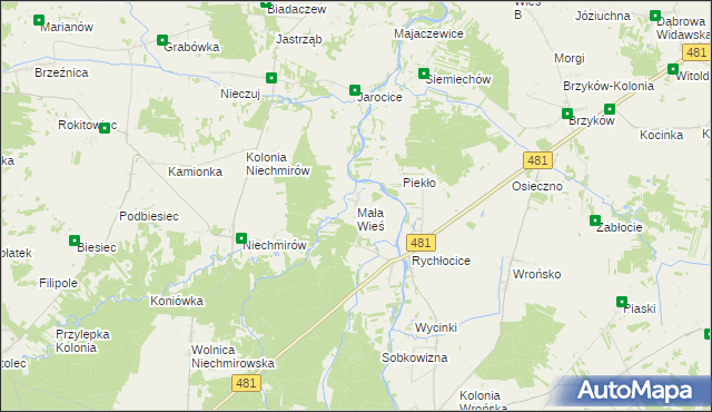 mapa Mała Wieś gmina Konopnica, Mała Wieś gmina Konopnica na mapie Targeo